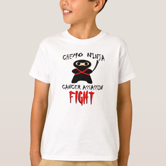 VECHT!  Chemo Ninja Cancer Assassin T-shirt (Voorkant)
