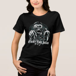 "Vecht de dood" Zombie-shirten en jassen Tri-Blend Shirt