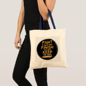 Vecht, eindig, houd de Canvas tas van het geloof - (Voorkant (product))
