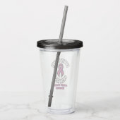 Vecht hard.. borstkanker acryl drinkbeker (Achterkant)