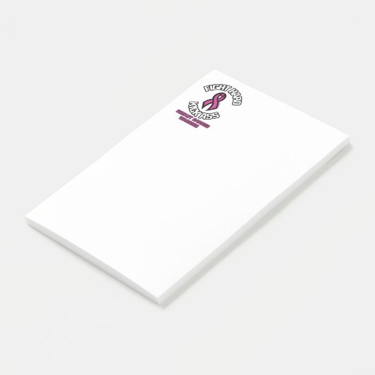 Vecht hard.. borstkanker post-it® notes (Schuin)