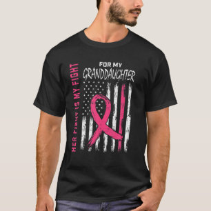 Vecht ik Draag roze kleindochter borstkanker Awar T-shirt