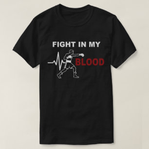 Vecht In Mijn Bloed Boksmotivatie T-shirt