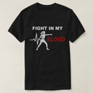 Vecht in mijn bloed Vrouwenboksen Motivatie T-shirt