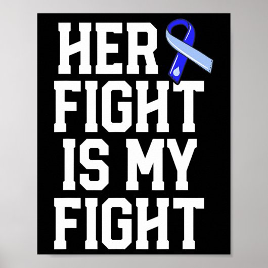 Vecht is mijn strijd Hydrocefalus Awareness Blue R Poster (Voorkant)