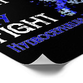 Vecht is mijn strijd tegen hydrocefalus bewustzijn poster (Hoek)