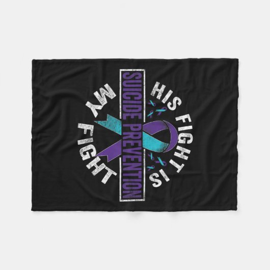 Vecht is mijn strijd zelfmoord preventie bewustzij fleece deken (Voorkant (Horizontaal))