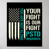 Vecht is ons gevecht - PTSS-bewustzijn Poster (Voorkant)