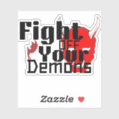 Vecht je demonen af sticker (Vel)