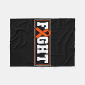 Vecht leukemie Oranje lint 1 Fleece Deken (Voorkant (Horizontaal))