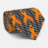 Vecht Leukemie Oranje lint Stropdas (Opgerold)