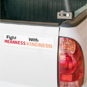 Vecht Meestal met Kindness Bumpersticker (Op Truck)
