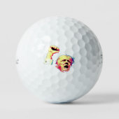 Vecht met Donald Trump Golf Balls Golfballen (Voorkant)