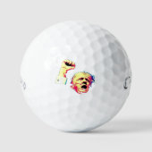 Vecht met Donald Trump Golf Balls Golfballen (Voorkant)