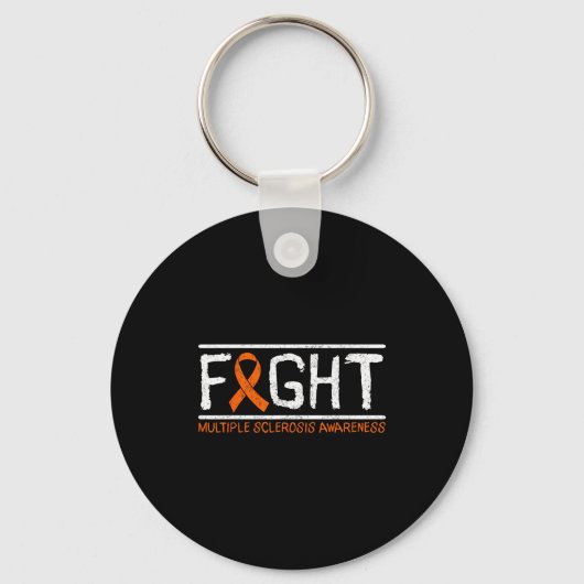 Vecht Ms Fighter Warrior Multiple Sclerose Bewustz Sleutelhanger (Voorkant)