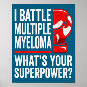 Vecht multipel myeloom kanker bewustzijn warrior poster