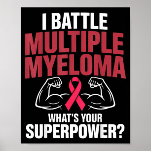 Vecht multipel myeloom superkracht kankerbestrijde poster