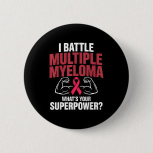 Vecht multipel myeloom superkracht kankerbestrijde ronde button 5,7 cm