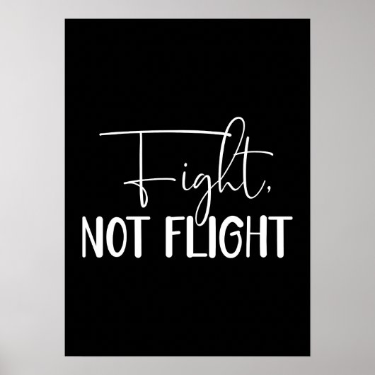Vecht, niet vlucht - drukte, gymnastiek, succes poster (Voorkant)