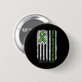Vecht nooit alleen Vlag Groene Nierziekte Ronde Button 5,7 Cm (Voorkant /achterkant)