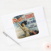 Vecht- of inkoopobligaties vierkante sticker (Envelop)