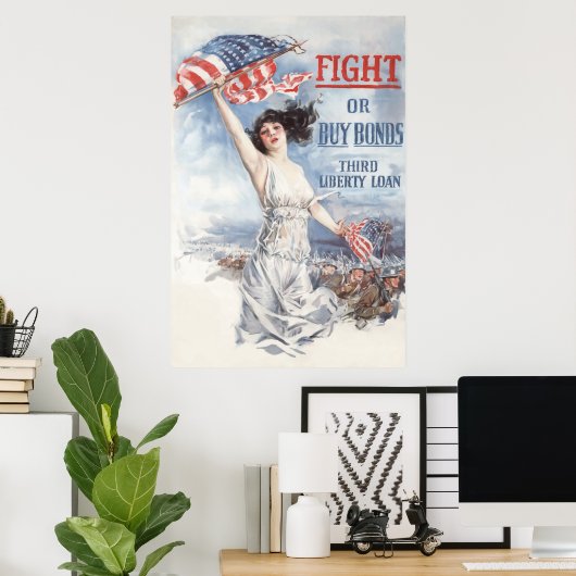 Vecht- of inkoopobligaties — WW1 Poster (Thuiskantoor)