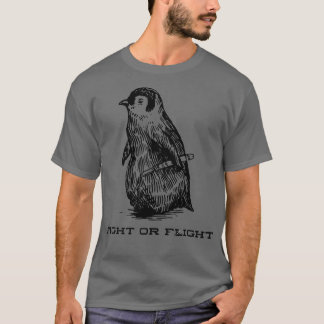 Vecht of Vlucht Grappige Pinguïn Pun Vecht of Vluc T-shirt