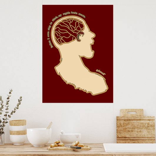 Vecht of vlucht poster (Keuken)