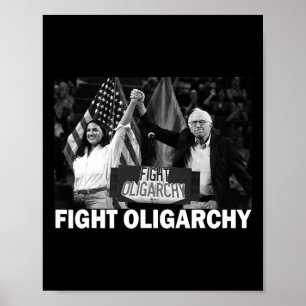 Vecht Oligarchie Bernie Sanders En Aoc Vrijheid On Poster