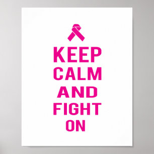 Vecht op roze (standaard afbeelding lijst grootte) poster