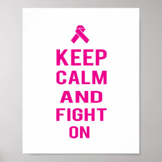Vecht op roze (standaard afbeelding lijst grootte) poster