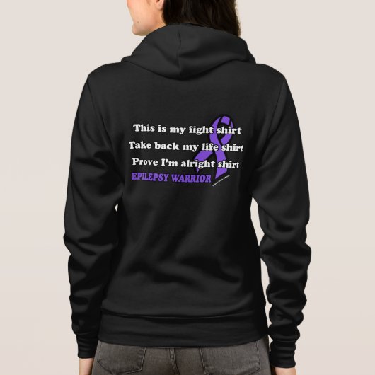 Vecht Shirt... Epilepsie Hoodie (Achterkant)