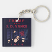 VECHT STRIJD TRUMP VANCE 2024 SLEUTELHANGER (Achterkant)