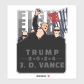 VECHT STRIJD TRUMP VANCE 2024 STICKER (Vel)