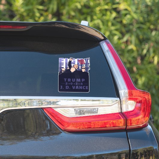 VECHT STRIJD TRUMP VANCE 2024 STICKER (Auto Zijkant)