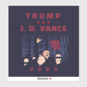 VECHT STRIJD TRUMP VANCE 2024 STICKER (Vel)