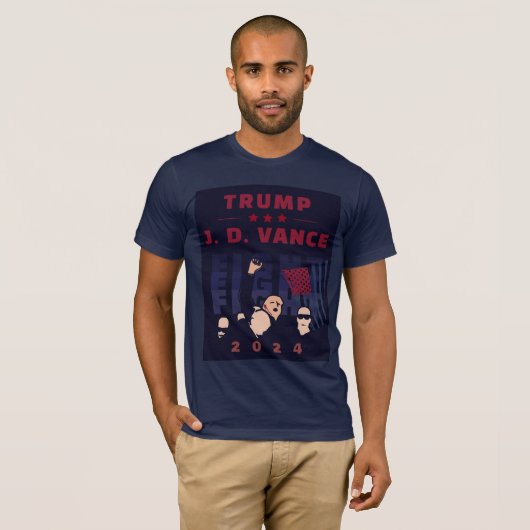 VECHT STRIJD TRUMP VANCE 2024 T-SHIRT (Voorkant volledig)