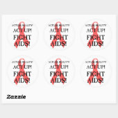 Vecht tegen aids! ronde sticker (Vel)