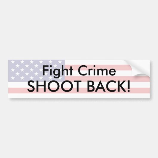 Vecht tegen criminaliteit - Aangepast Bumpersticker (Voorkant)