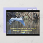 Vecht tegen de goede strijd van het geloof. briefkaart (Voorkant / Achterkant)