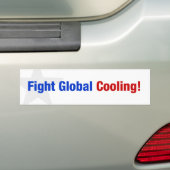 Vecht tegen de mondiale afkoeling bumpersticker (Op auto)