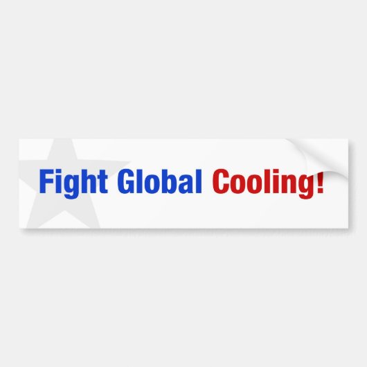 Vecht tegen de mondiale afkoeling bumpersticker (Voorkant)