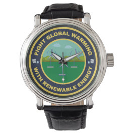 Vecht tegen de opwarming van de aarde windenergie horloge
