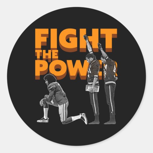 Vecht tegen de Power Black Power Salute Sticker (Voorkant)
