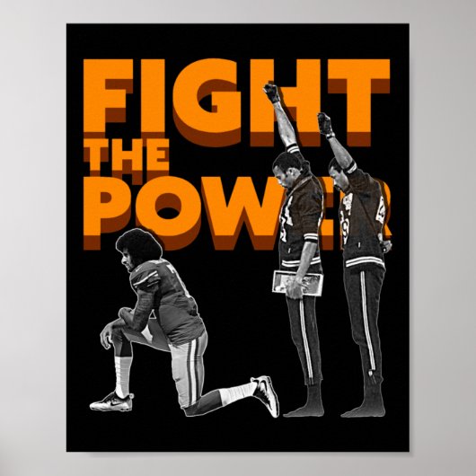 Vecht tegen de Power Black Power Salute Sticker Poster (Voorkant)