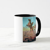 Vecht tegen de waterhals (kleurenlitho) mok (Voorkant rechts)