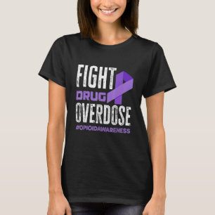Vecht tegen drugs Overdosis Paarse lint Opioïde Ov T-shirt