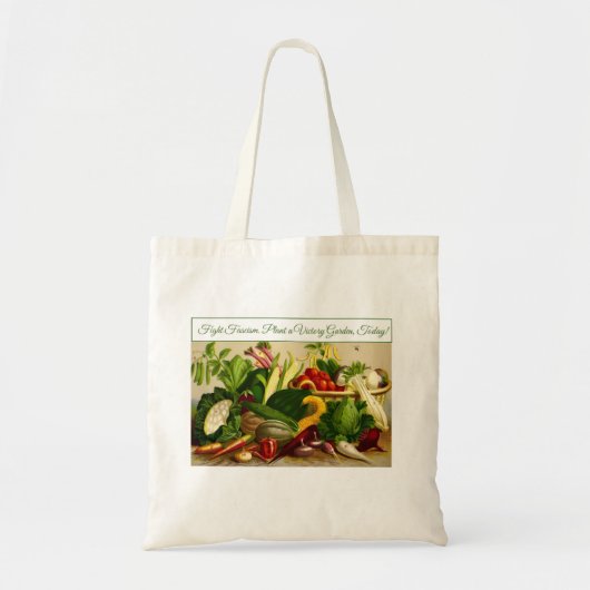 Vecht tegen fascisme, plant een overwinningstuin tote bag (Voorkant)