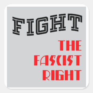 Vecht tegen fascistisch rechts - sticker