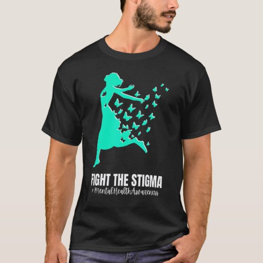 Vecht Tegen Het Stigma Maand van de bewustwording T-shirt (Voorkant)